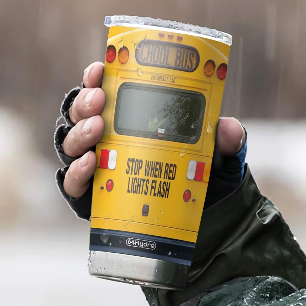 20oz School Bus Head Gifts For Dad Husband From Daughter Son Birthday Fathers Day Best Present Idea Tumbler Cup with Lid