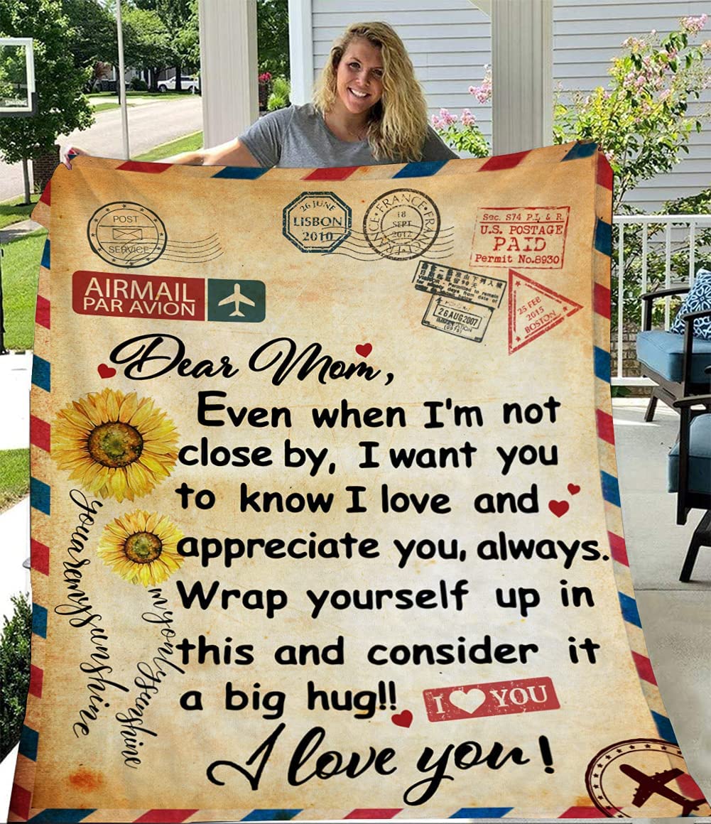 Gifts for Mom Birthday Gifts for Mom from Daughter Son to My Mom Mother Christmas Thanksgiving Mothers Day mom Gifts Fleece Blanket in Home Bed