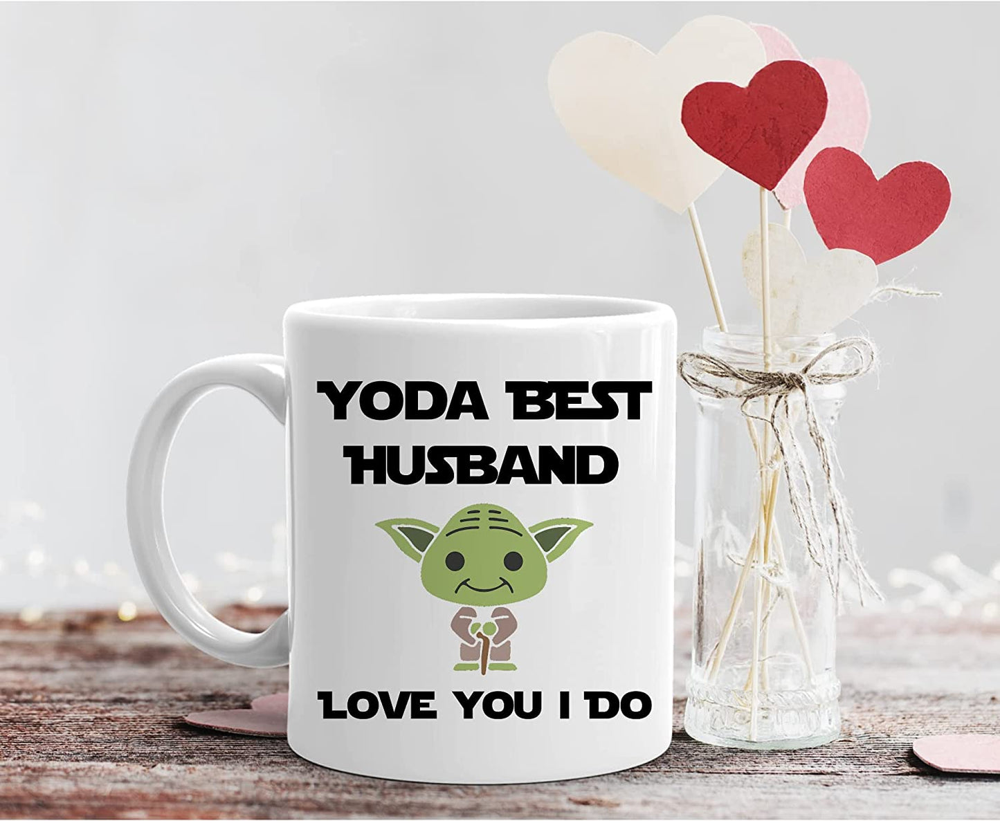 Yoda Best Husband Mug, I Love You Happy Birthday Gift From Wife, Funny Wedding First Anniversary Cup, Christmas Hubby Coffee Mugs, Cute Easter Present