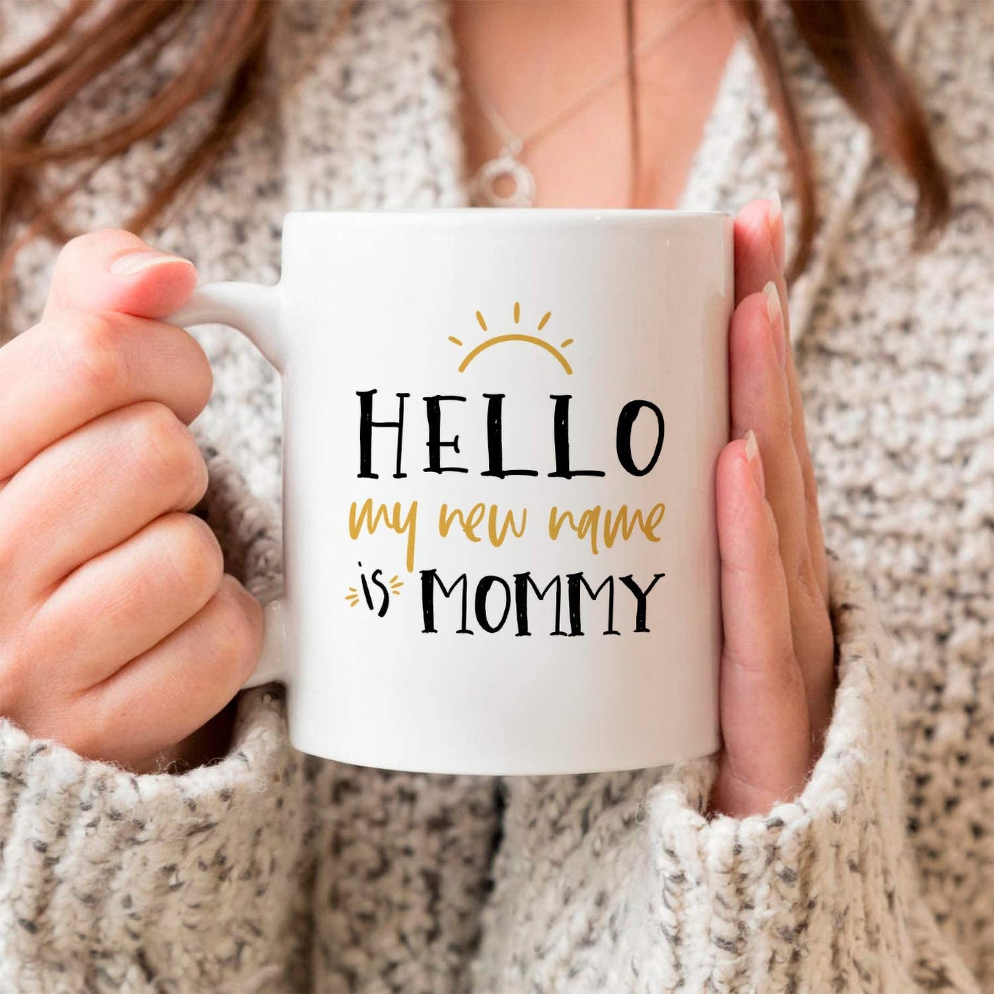 Baby Shower Gifts Coffee Mugs Mother's Day Birthday Presents For Mom To Be My New Name Is Mommy Tea Cups 11 Oz