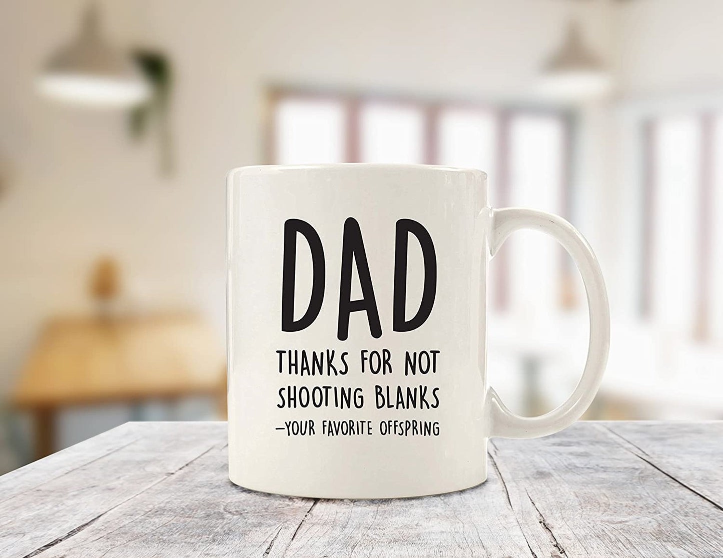Dad, Shooting Blanks Funny Coffee Mug - Best Fathers Day Gifts for Dad - Unique Gag Dad Gifts from Son, Daughter, Kids - Cool Birthday Present Ideas