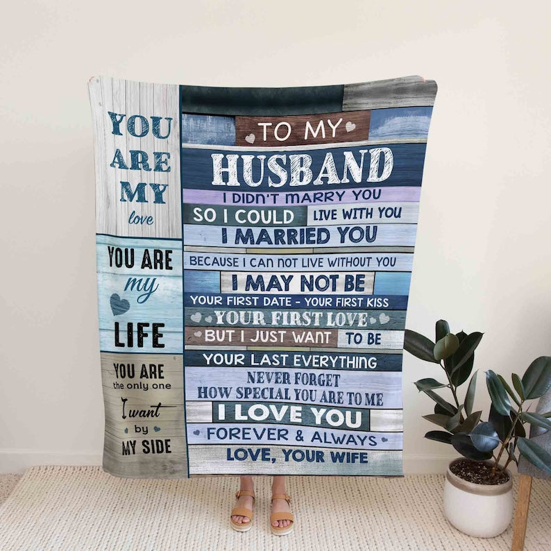 To My Husband Blanket, Gift Blanket, Blanket For Couple, Blanket For Love, Wedding Anniversary Blanket