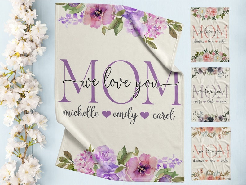Mom Blanket, Mothers Day Blanket, Custom Gift for Mom, Mother's Day Gift, Personalized Mom Gift, Birthday Gift For Mom, Gifts for Her
