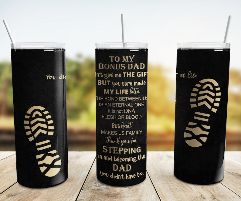 20OZ Skinny Tumbler, Bonus Dad Tumbler, Fathers Day