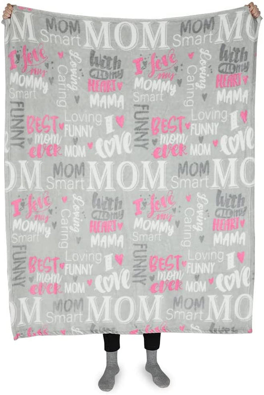 Mom Blanket Throw Blanket Happy Mothers Day Birthday Gifts for Mom Form Daughter