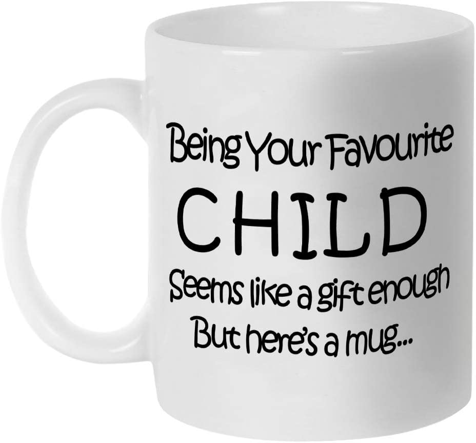 My Favorite Child Give me this Funny Coffee Mug, Birthday Gifts for Dad, Parents, Fathers Day Gag Gifts from Daughter ,Son