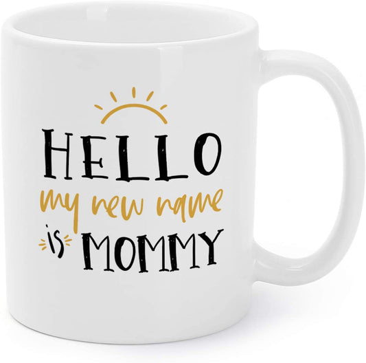 Baby Shower Gifts Coffee Mugs Mother's Day Birthday Presents For Mom To Be My New Name Is Mommy Tea Cups 11 Oz