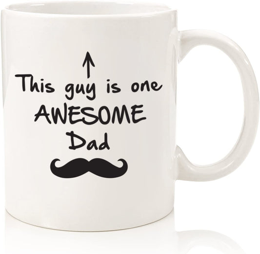 Best Dad Gifts - Funny Coffee Mug - One Awesome Dad - Father's Day Gifts for Dad, Men - Unique Gift Ideas for Him from Daughter, Son, Wife