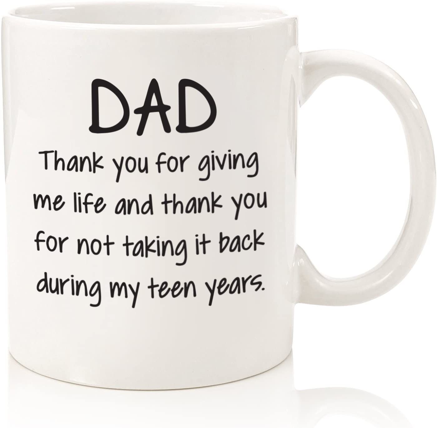 Dad Thank You For Giving Me Life Funny Coffee Mug - Best Fathers Day Gifts for Dad - Unique Gag Dad Gifts from Daughter, Son, Kids - Cool Birthday