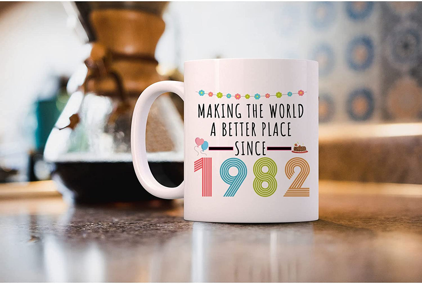 40th Birthday Gifts for Women, Funny 40 Year Old Gift Coffee Mug, 1982 40th Birthday Mugs for Her, Mom, Wife, Aunt, Sister, Grandma, Friend