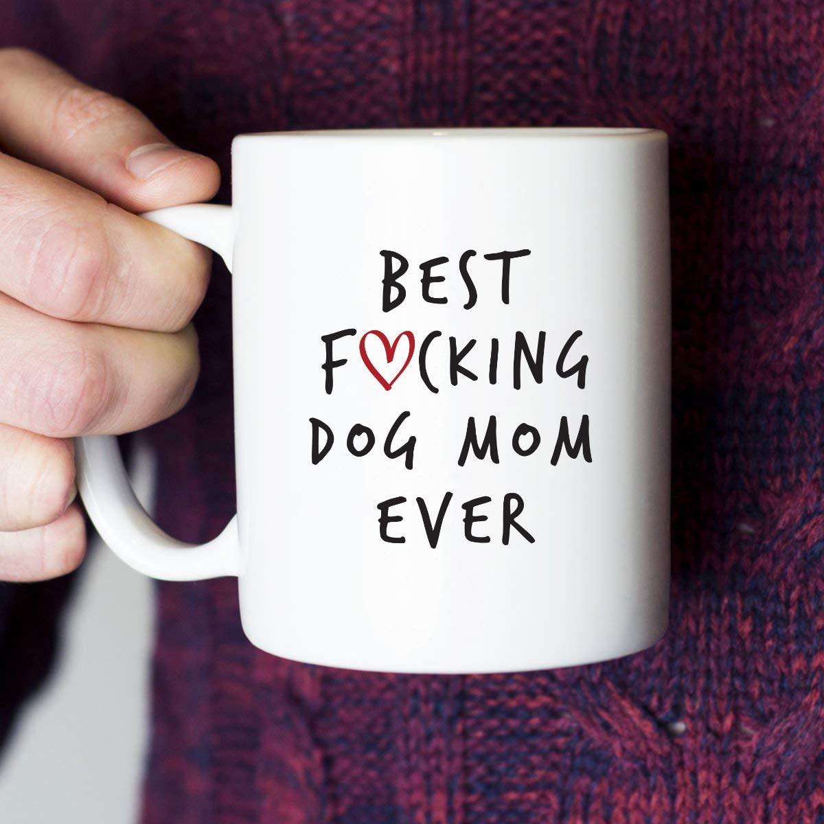 Best Dog Mom Ever Funny Coffee Mug - Unique Gift Idea for Dog Mom, Women, Veterinarian, Animal Rescue or Vet Tech - Birthday Present for Dog Lovers
