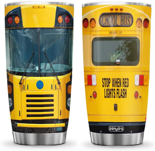 20oz School Bus Head Gifts For Dad Husband From Daughter Son Birthday Fathers Day Best Present Idea Tumbler Cup with Lid