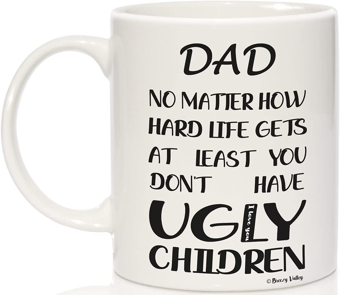 Dad Coffee Mug Happy Fathers Day Present Gifts Dad Mugs Funny Dad Gifts from Daughter Son - Dad Birthday Gifts