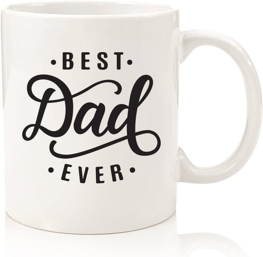 Best Dad Ever Coffee Mug - Best Fathers Day Gifts for Dad - Unique Dad Gifts from Daughter, Son, Wife, Kids - Cool Birthday Present Ideas for Men