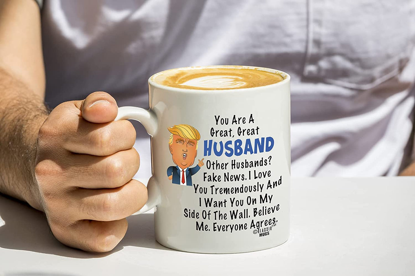 Donald Trump Terrific Husband Funny Husband Coffee Mug Cup Best Anniversary Birthday Valentines Day Christmas Gag Gifts