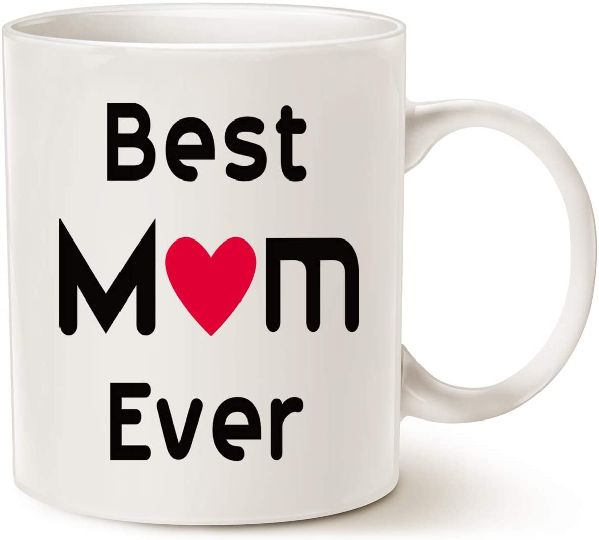 Best Mom Coffee Mug, Best Mom Ever Unique Holiday or Birthday Gifts Idea for Mom Mother Mama Mommy Cup White, 11 Oz
