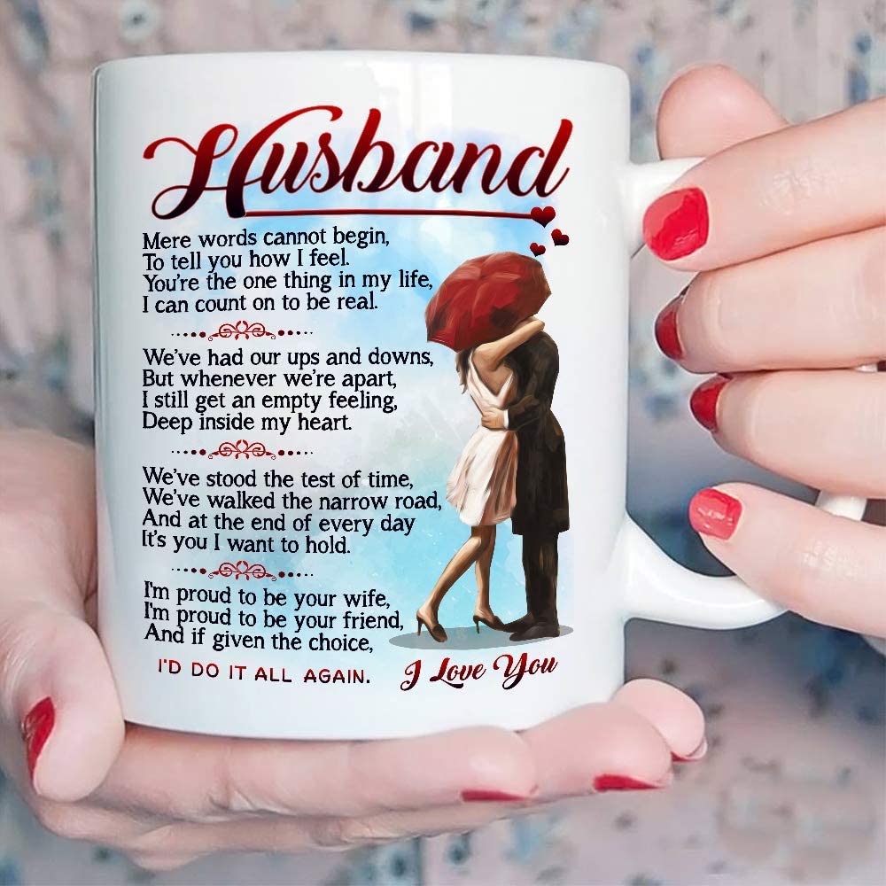 Fathers Day Mug Gifts for Husband - Romantic Love Wedding, Fathers Day Gift from Wife, Birthday Gifts for Husband