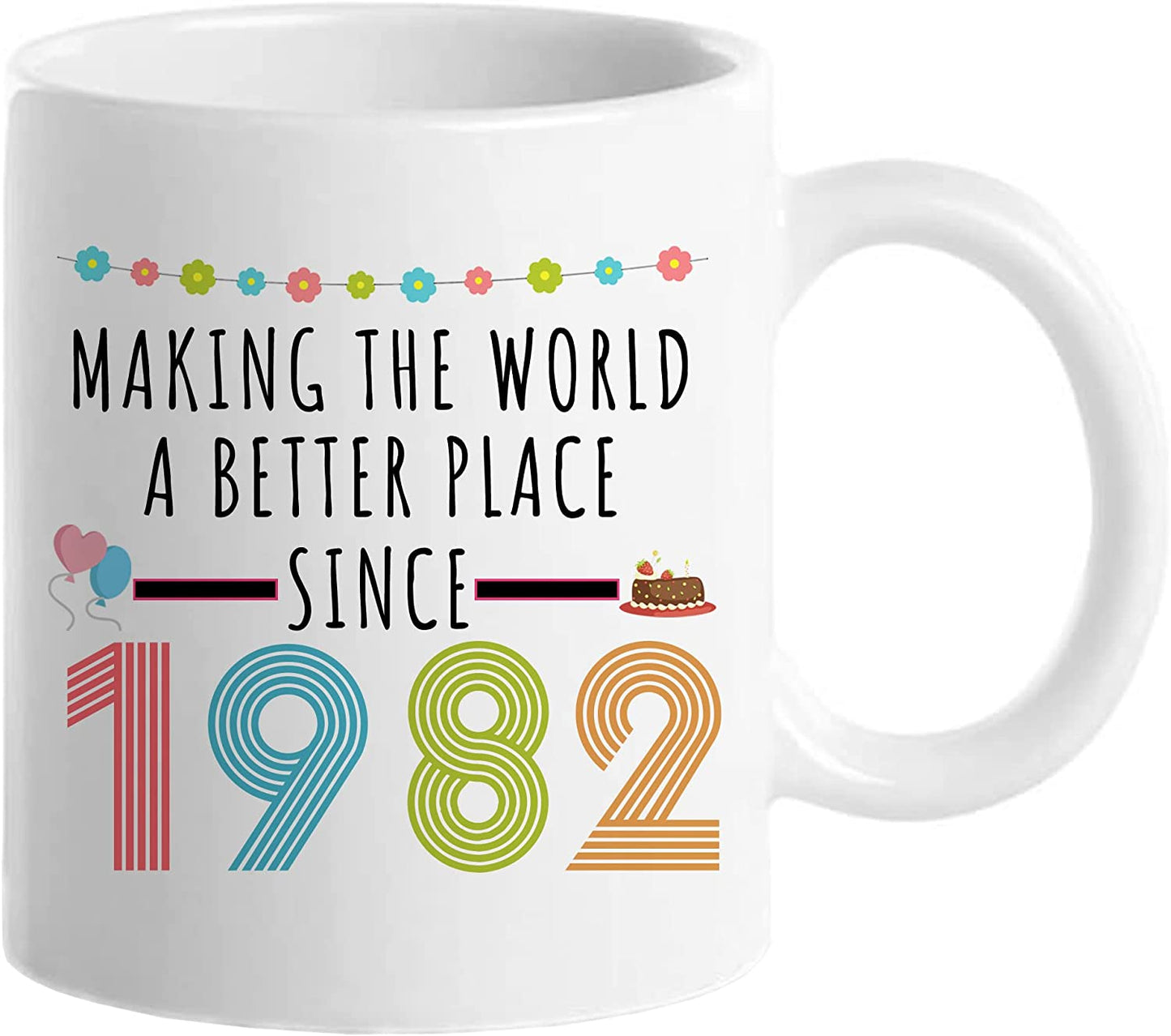 40th Birthday Gifts for Women, Funny 40 Year Old Gift Coffee Mug, 1982 40th Birthday Mugs for Her, Mom, Wife, Aunt, Sister, Grandma, Friend