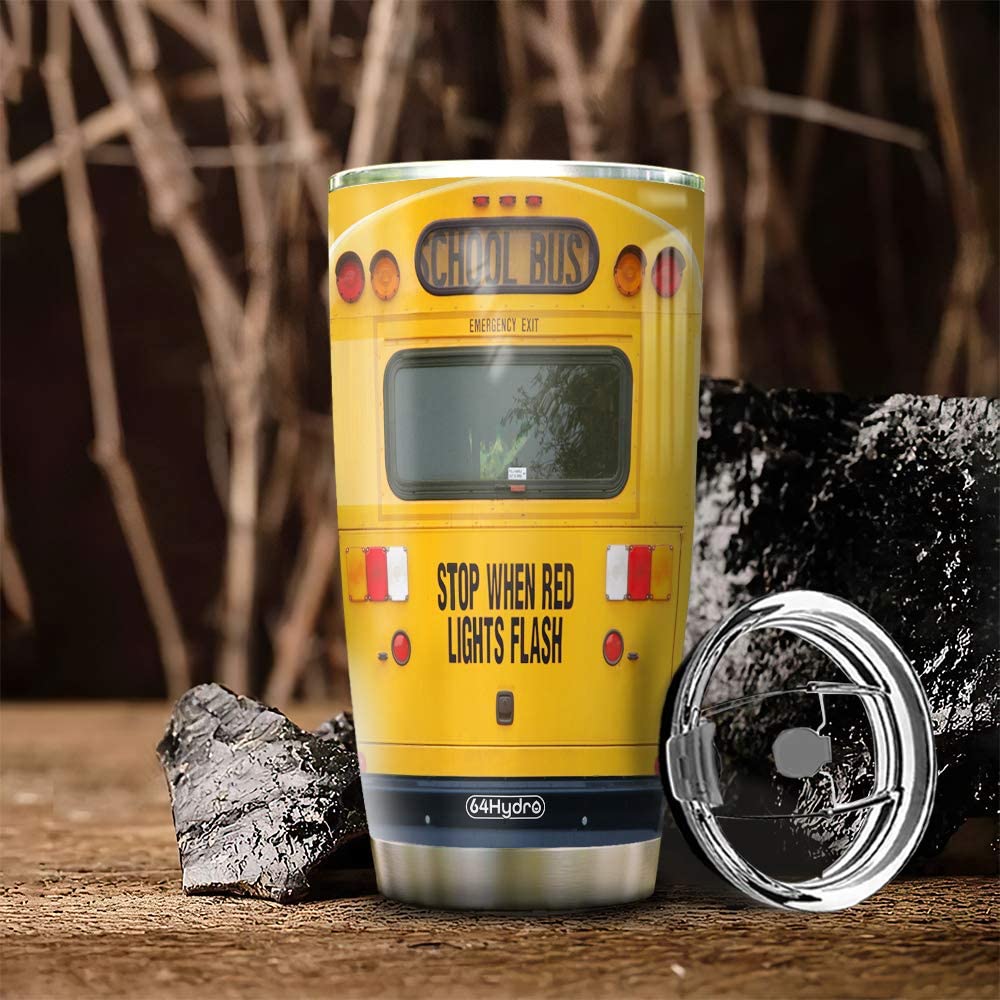20oz School Bus Head Gifts For Dad Husband From Daughter Son Birthday Fathers Day Best Present Idea Tumbler Cup with Lid