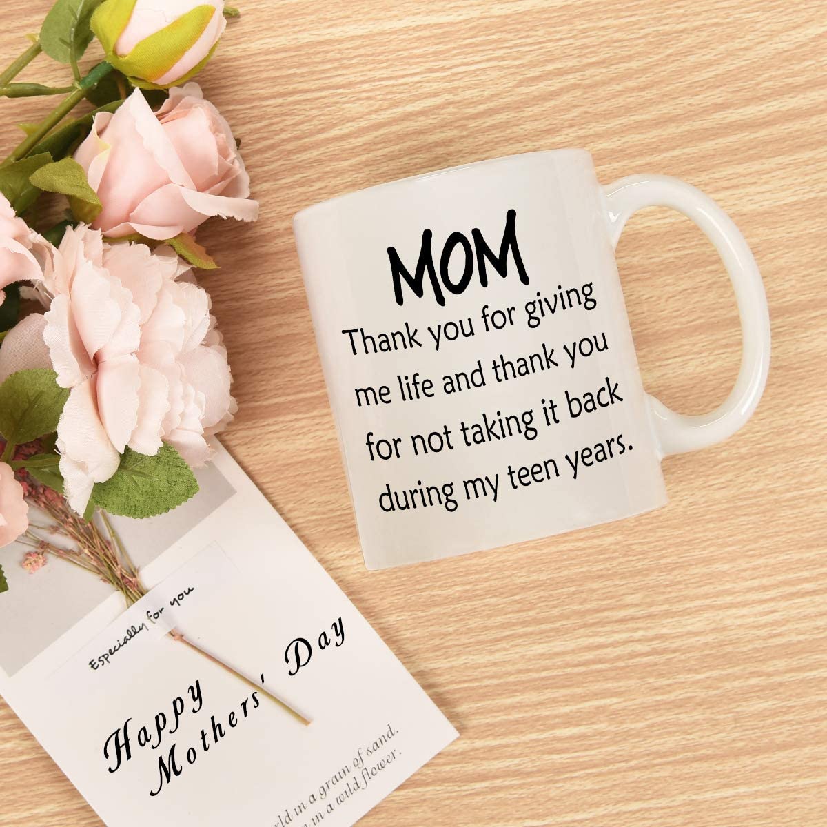 Mom Coffee Mug Thank You for Giving Me Life Mom Coffee Mug Mom Mug Gifts from Daughter Son Mothers Day Gifts for Women Mom 11 Oz