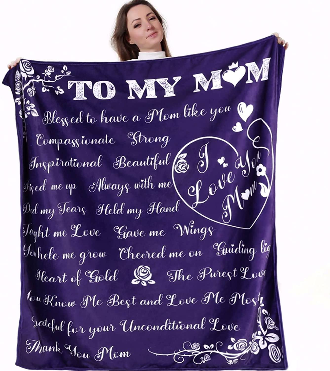 to My Mom Mothers Day Blanket Gifts Mothers Day from Daughter Son for Mother Throw Blanket Presents Regalos para Mama Dia De Las Madres
