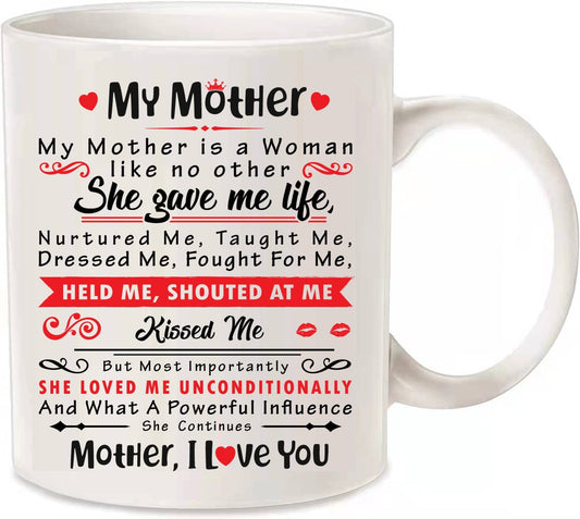 Mothers Day Gifts-She Gave Me Life-Birthday Gifts For Women From Daughter, Son-Best Gifts For Mom-Ceramic Coffee Mugs