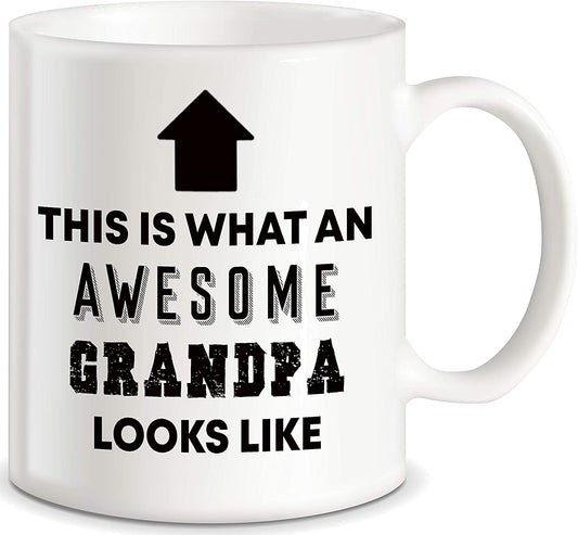 Father's Day Gifts Awesome Grandpa Looks Like for World’s Best Grandfather Ever Christmas Birthday Novelty Gift Ideas from Grandson Granddaughter