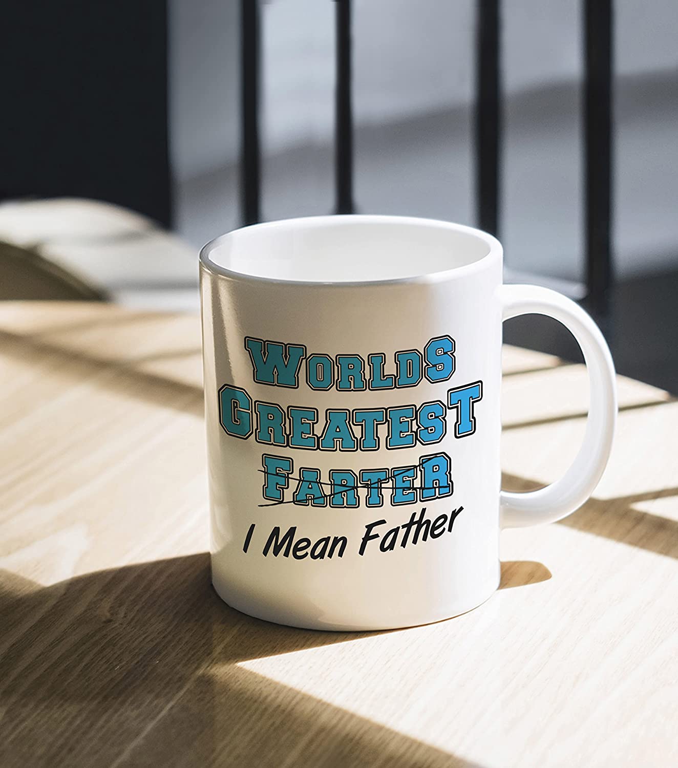 World's Greatest Farter, I Mean Father Coffee Mug Funny Christmas Gift for Dad From Son, Daughter, Wife for Coffee & Tea Lovers Birthday Gift for Men