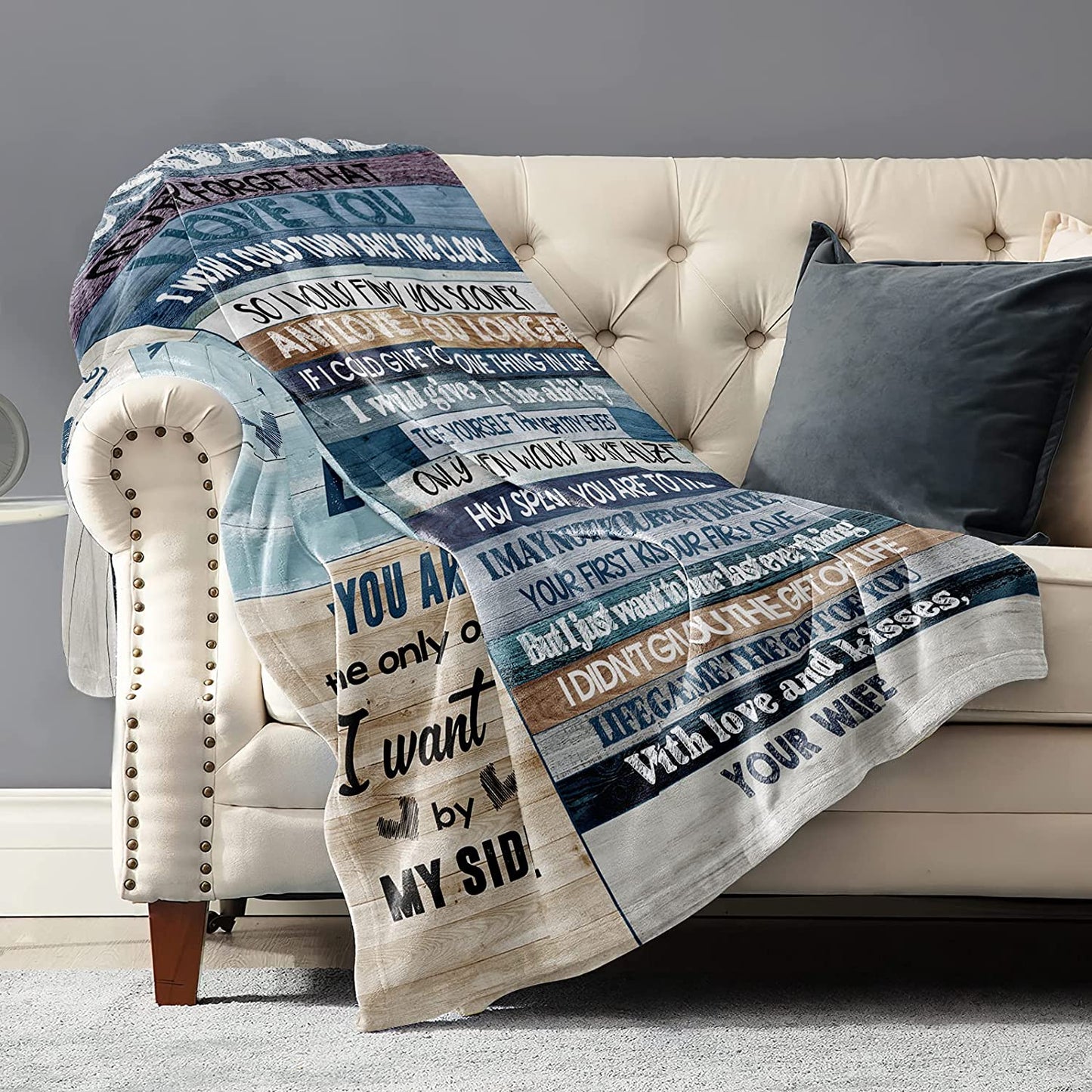 To My Husband Gifts Ultra-Soft Micro Fleece You are My Life Blanket Microfiber Fathers Day Blanket Luxury Blankets for Bedding Sofa and Travel