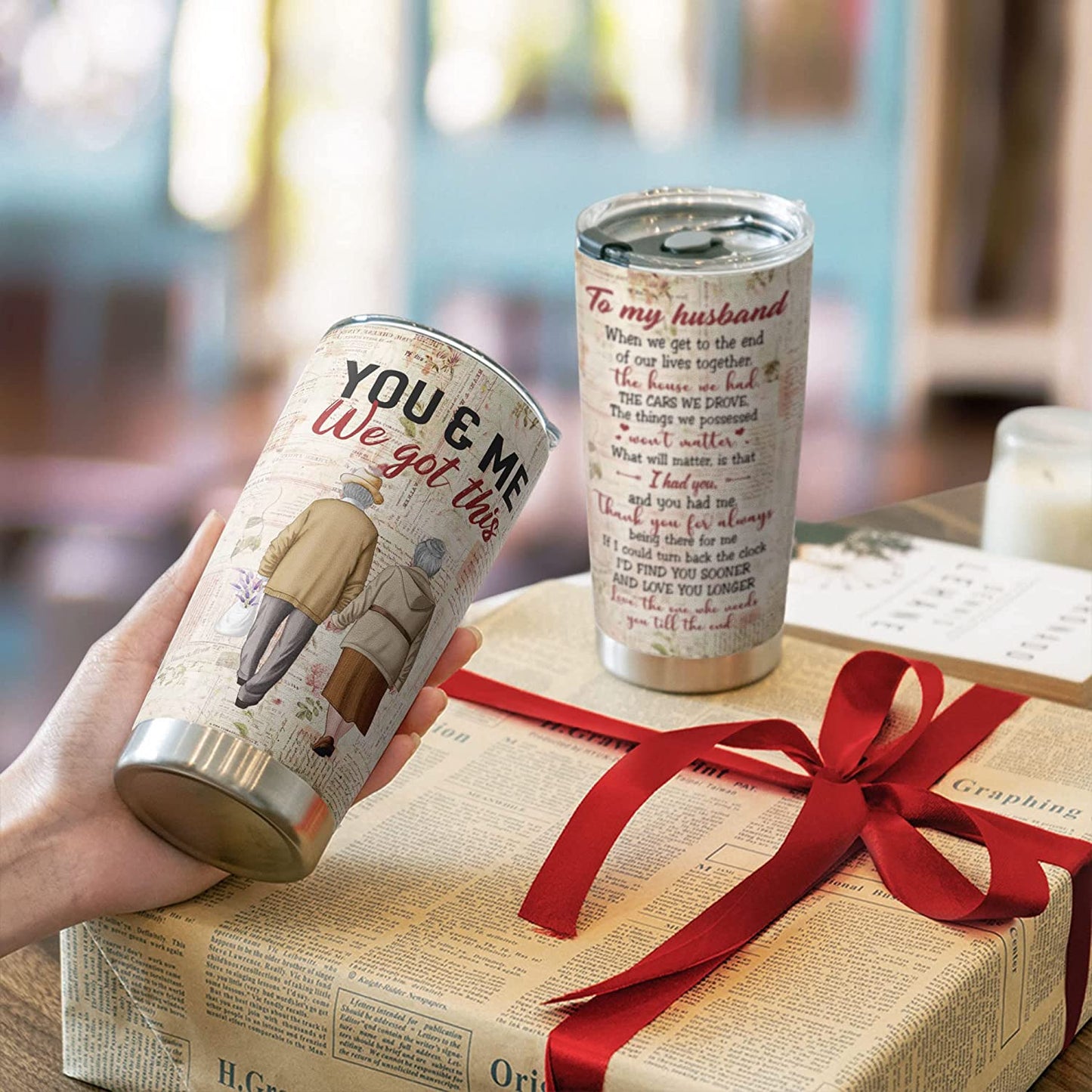 Gifts For Husband - Insulated Stainless Steel Tumbler 20oz for Husband - Birthday Gift for Husband & Anniversary Present for Him - Fathers Day Gift