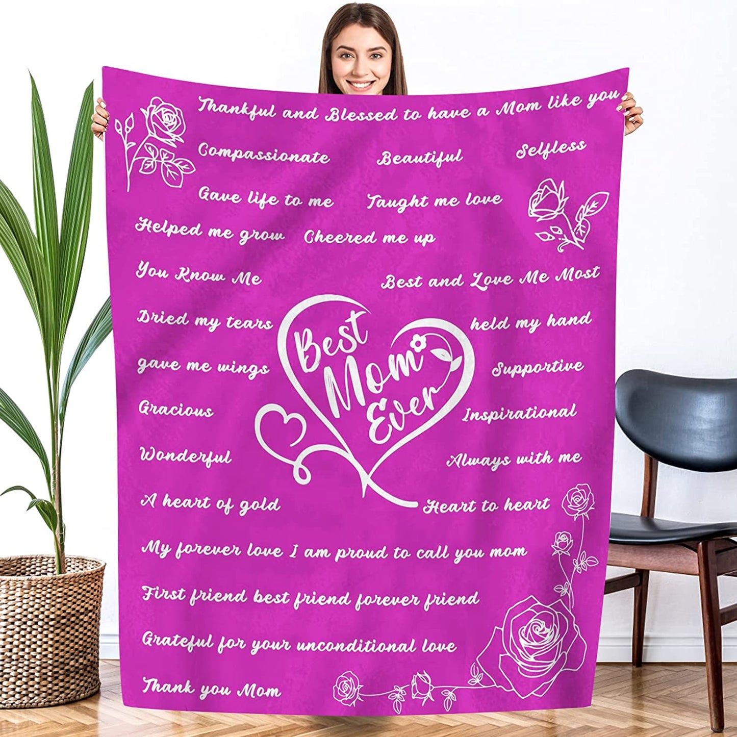Mothers Gifts Day Gifts from Daughter, Mom Blanket , Best Unique Mom Birthday Gifts for Mom, Mothers Gifts Days Gifts from Son Husband for Birthday