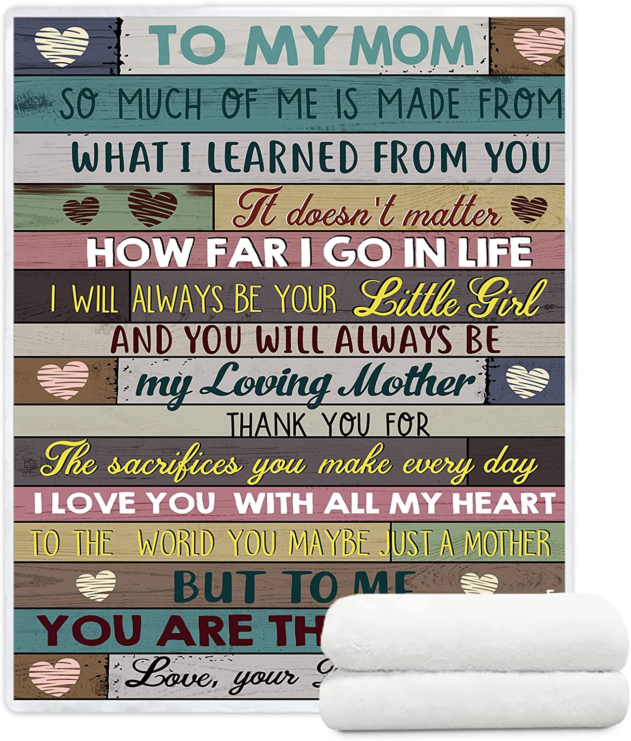 to My Mom Throw Blankets from Daughter Soft Sherpa Throw Blankets for Men and Women Birthday Gifts for Mom from Daughter