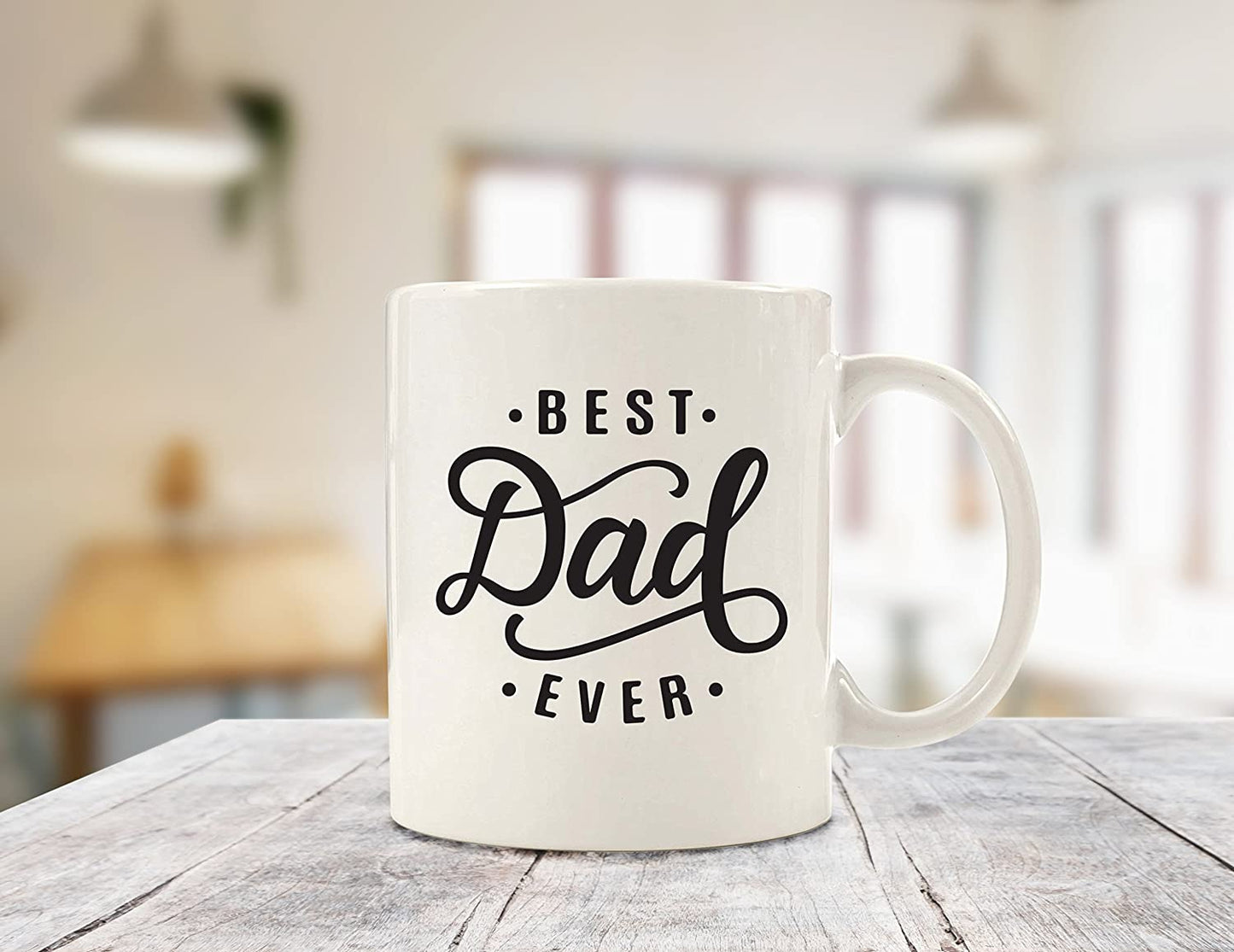 Best Dad Ever Coffee Mug - Best Fathers Day Gifts for Dad - Unique Dad Gifts from Daughter, Son, Wife, Kids - Cool Birthday Present Ideas for Men