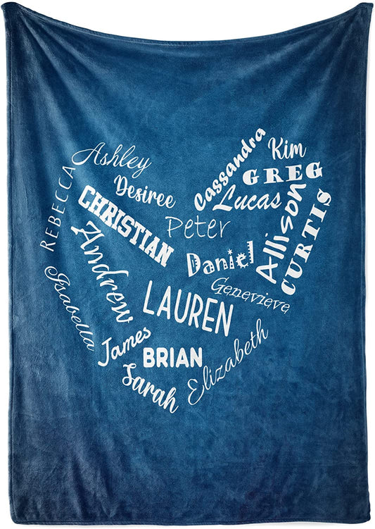 Personalized Children Names Fleece Blanket: Christmas Blanket, Gifts for Mom, Mom Gifts,Birthday Gifts for Mom, Gifts for Mom Birthday Unique, for Mom