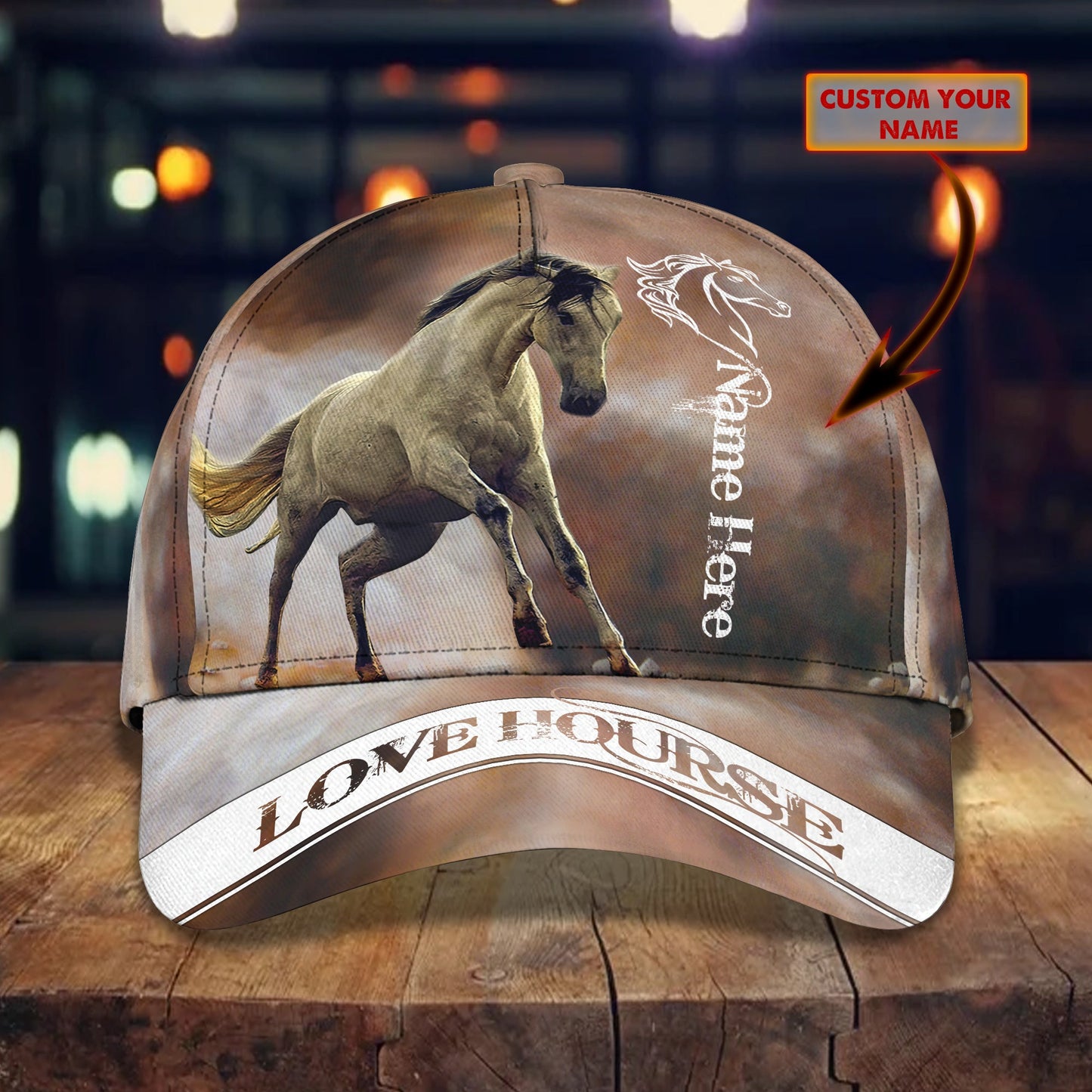Horse - Personalized Name Cap 105A - PT971