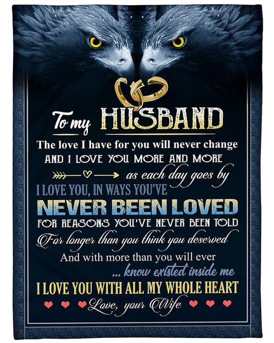 Blanket for Husband •  Blanket Quote • Anniversary Gift • Valentine's Gift • Gift for Him • Gift for Husband