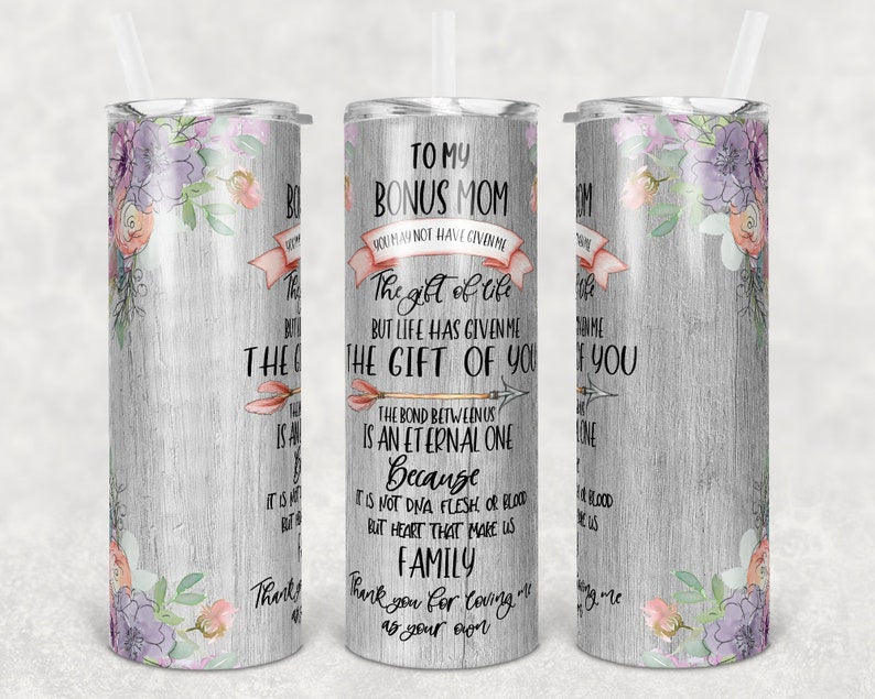 20OZ Skinny Tumbler, Bonus Mom Quote Mothers Day