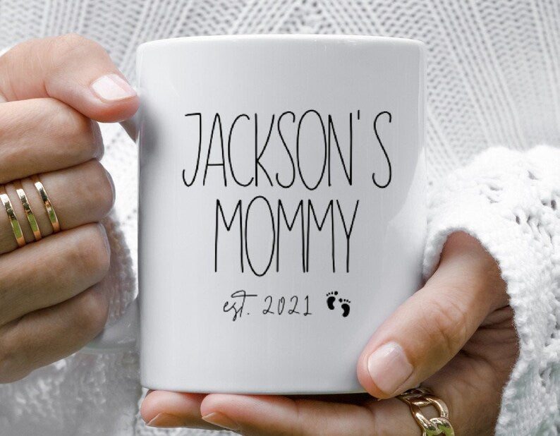 Mommy Est. 2021 Mug, Mommy Mug, New Mommy Gift, Gift for New Mom, Baby Gift to Mom, Coffee Mug for New Mom, Mother's Day for Mommy