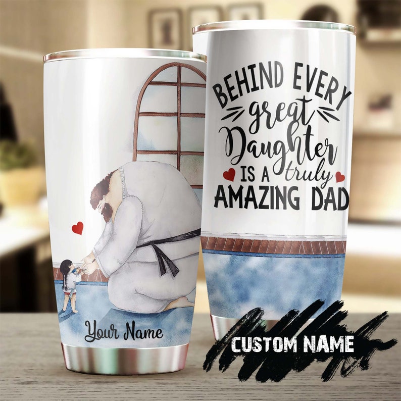 An Amazing Dad Teaches A Great Daughter Personalized Tumbler -Teacher Tumbler- Teacher gift - Father's day Gift - gift for dad