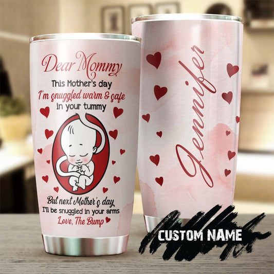 Mom to be gift Baby Snuggle In Your Tummy this Mother's day Personalized Tumbler-Birthday gift Christmas gift Mother's day Gift for mom