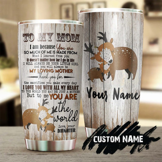 To My Mom I Love You With All My Heart Personalized Tumbler-Birthday gift Christmas Gift Mother's day Gift for Mom From Son Daughter
