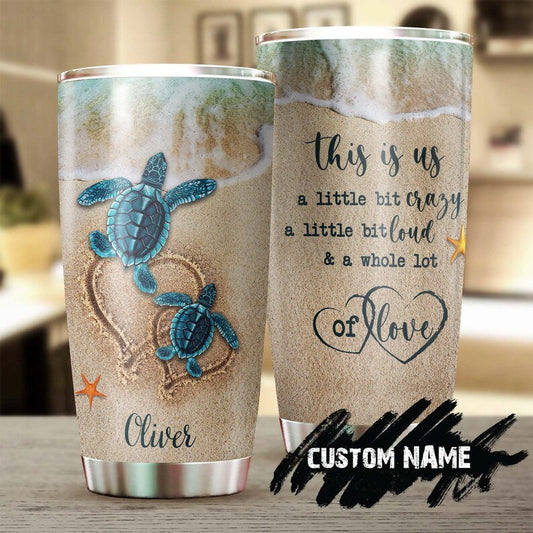 Turtle Couple A Lot Of Love Gift For Lover For Wife For Husband Personalized Tumbler-Unique Tumbler-Birthday Christmas gift for Turtle Lover