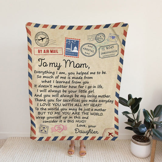 To My Mom Blanket, Personalized Name Blanket, Mother Blanket, Family Throw Blanket, Blanket For Mom, Blankets For Gift, Christmas Blanket