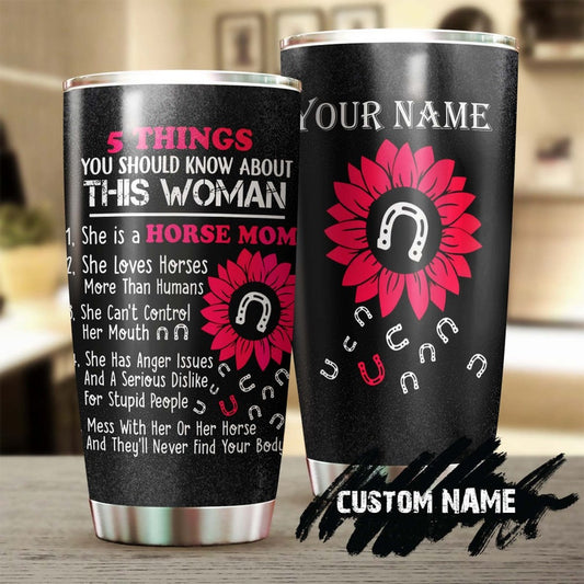 Five Thing You Should Know About Horse Mom Personalized Tumbler-gift for horse lover horse rider-gift for her-mother's day gift for mom