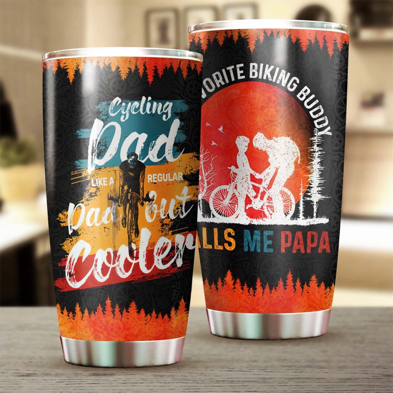 Cycling Dad Dad My Favorite Biking Buddy Calls me Papa-Birthday Gift Christmas Gift Father's day Gift for dad from son from daughter