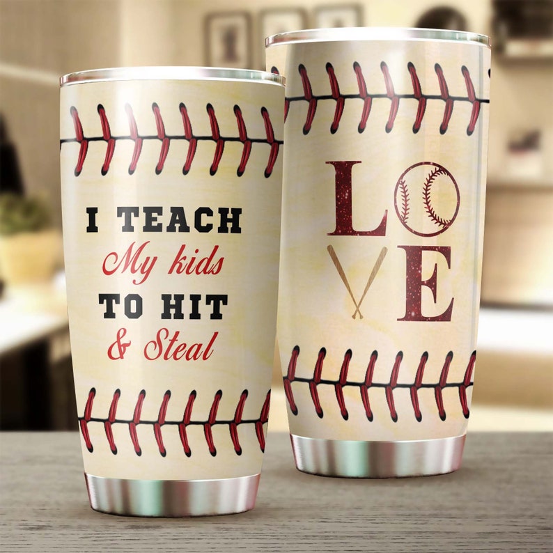 Baseball Dad I teach my son hit and steal  Happy Father's day -Birthday Christmas Gift Father's day Gift for dad from son from daughter