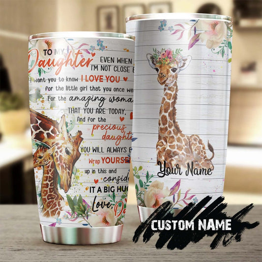 Dad To Daughter My Precious Amazing Woman You Are Personalized Tumbler-Birthday Gift Christmas Gift father's day gift for daughter from dad