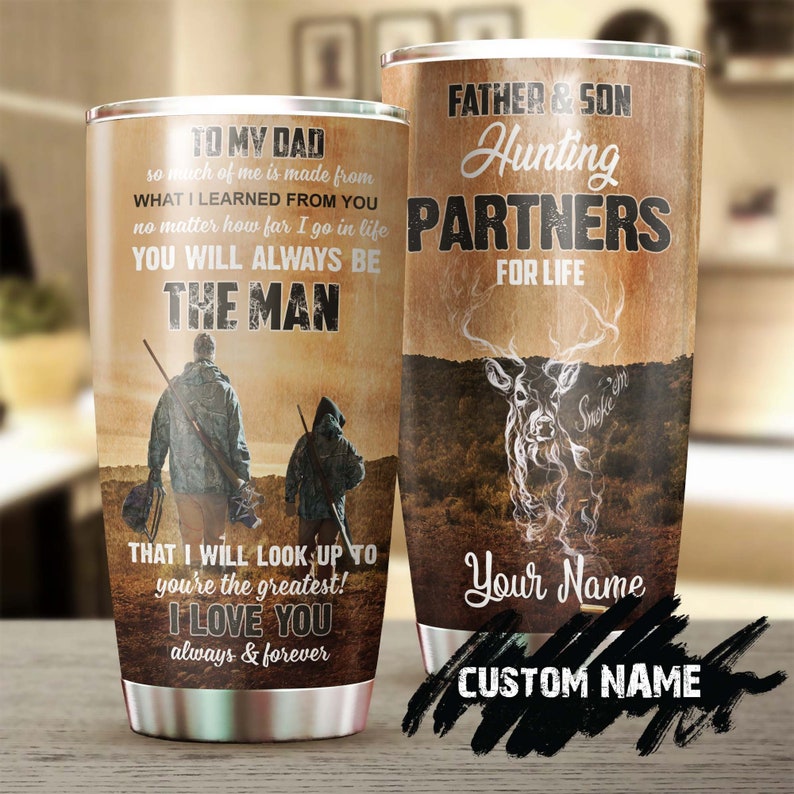 Deer Hunting Vintage You Are The Greatest My Hero Personalized Tumbler-Birthday Christmas Hunting Gift Father's day Gift for dad from son