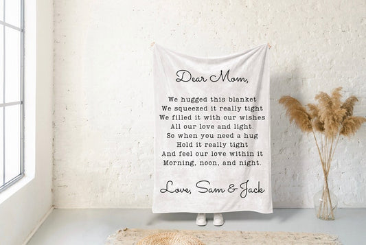 Dear Mom Personalized Blanket Birthday Gift For Mom Grandma Blanket Boy Mom Gift For Wife Birthday Gift For Her Mother’s Day Gift Girlfriend