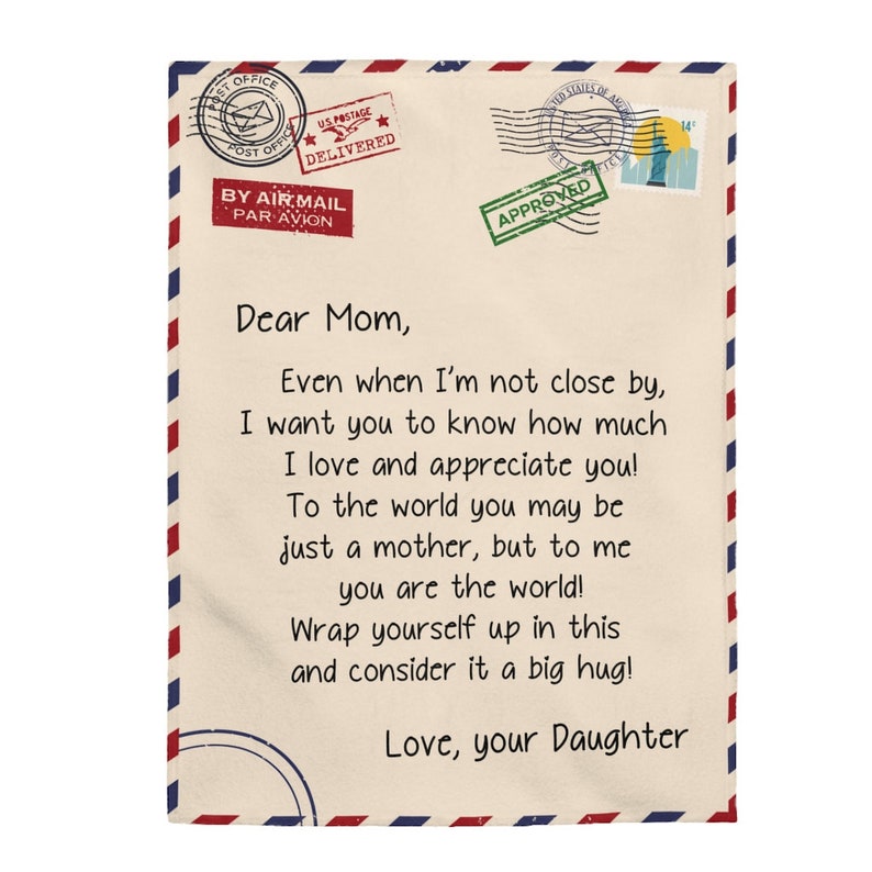 Handwriting Blanket for Mom Gifts for Mom Birthday Gifts for Mom Mothers Day Gift for Mom Gifts for Her